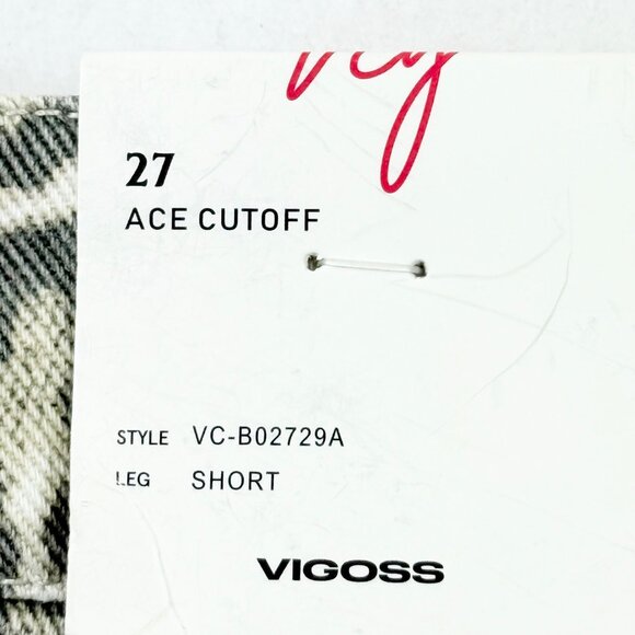 Vigoss Women's Frayed Hem Tan Cheetah Print Ace Cut off Denim Shorts Size 27 NWT - Picture 5 of 11